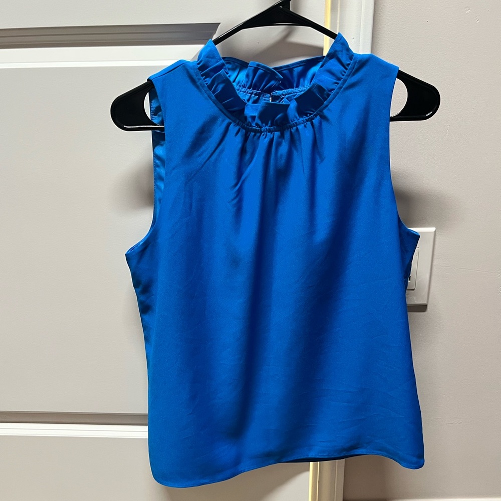 J.Crew Sleeveless Blue Blouse